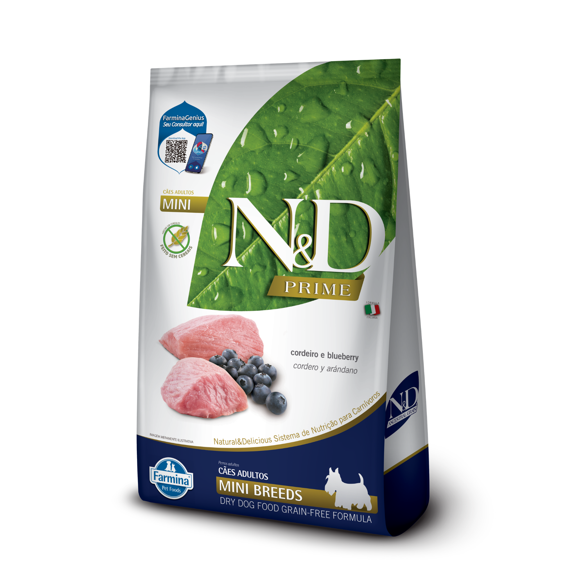 N&D Prime Cão Adulto Cordeiro Mini e Pequeno