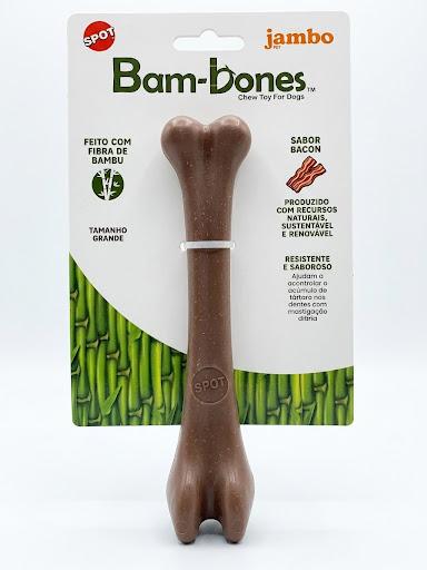 Mordedor Jambo Bam-Bones Osso Grande Sabor Bacon